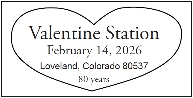 Loveland Valentine Remailing Program postmark