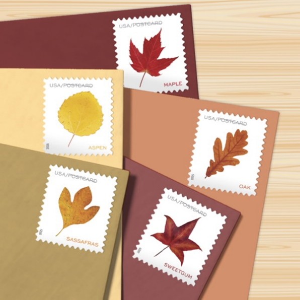 Autumn Leaves Forever stamps.