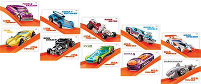 Hot Wheels Forever stamps sheet