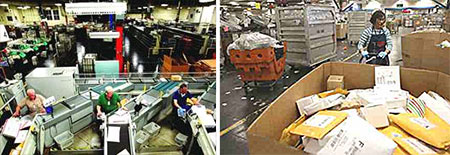 Postal mail processing and sorting
