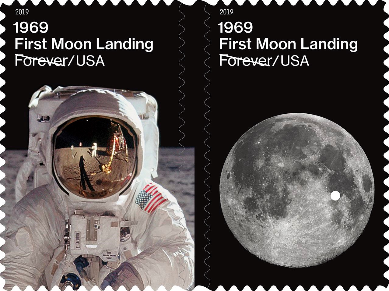 1969: First Moon Landing Forever Stamps