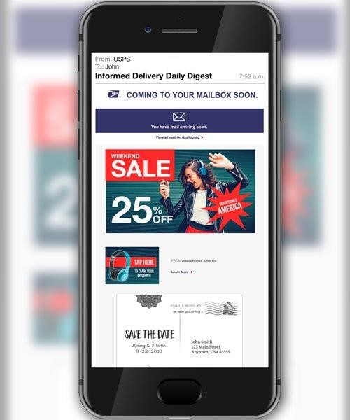 smartphone with Informed Delivery