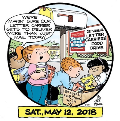 NALC Food Drive, Sat., May 12, 2018