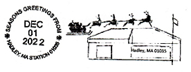 Hadley Post Office special pictorial postmark