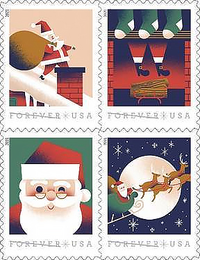 Santa Claus stamps