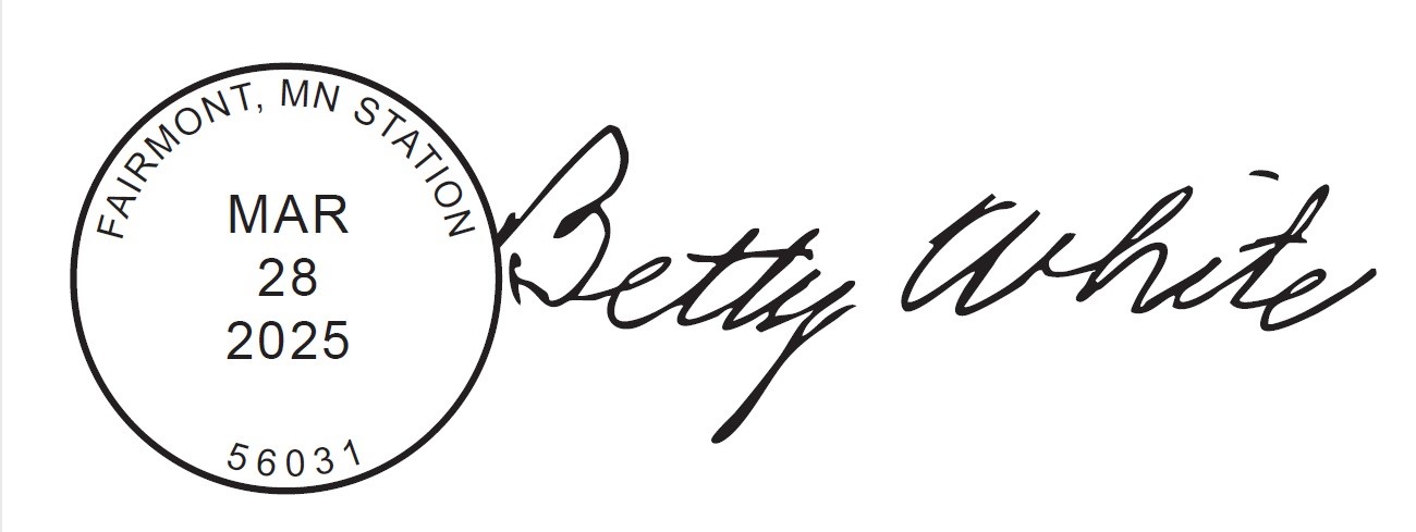 Betty White Pictorial Postmark