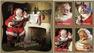 Sparkling Santa Stamps