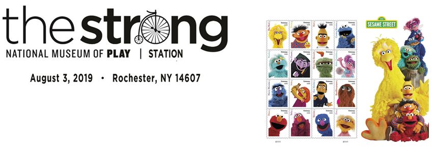Sesame Street Stamps at The Strong National Museum of Play postmark
