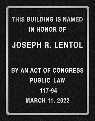 Joseph R. Lentol Post Office Building plaque