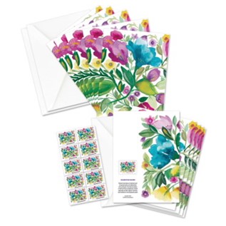 Celebration Blooms Notecards and Forever Stamps