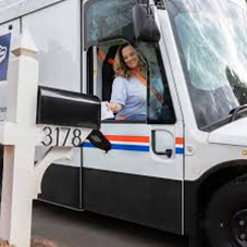 USPS Carrier Delivering