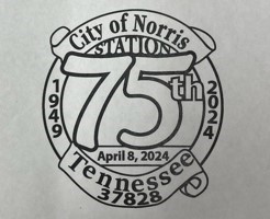 75th Anniversary of Norris, TN pictorial cancellation 