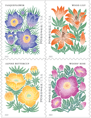 Beautiful Flowers Stamps