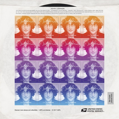 John Lennon Forever stamp, front
