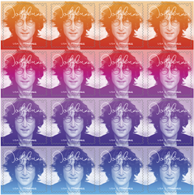John Lennon Forever stamp sheet