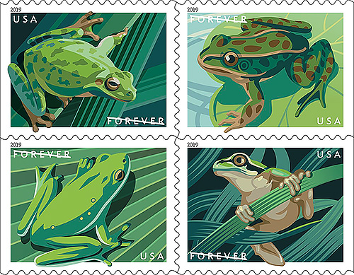 North American frogs Forever stamps