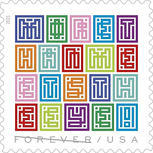 Mystery Message Forever stamp