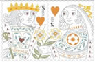 King and Queen of Hearrts stamps