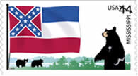 Mississippi flag stamp