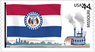 Missouri flag stamp