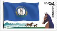 Kentucky flag stamp