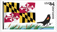 Maryland flag stamp