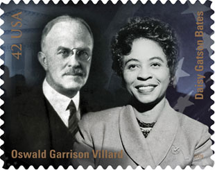 Stamps for Oswald Garrison Villard and Daisy Gatson Bates