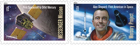 Mercury Messenger stamps