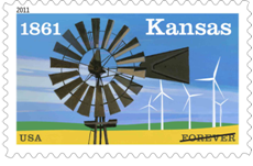 Kansas statehood stamp