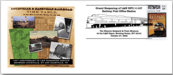 Special Postmark - Celebrating the 150th Anniversary of L&N Passenger Service between Louisville, KY and Nashville, TN