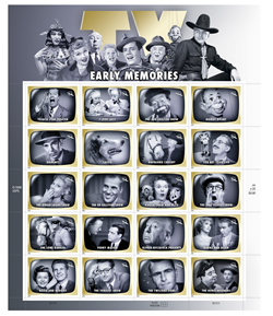 Click to view larger image Early TV Memories stamp