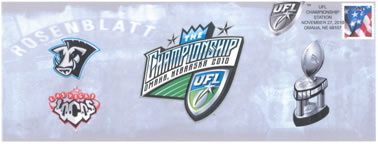 Omaha Post Office Commemorates 2010 UFL Championship with Collectible Envelope and Special Postmark