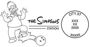 Simpsons Postmarks Homer