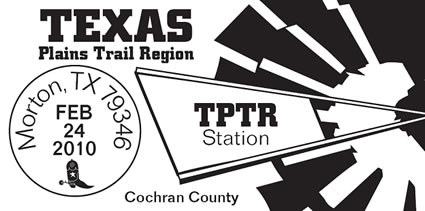 Morton, Cochran County, TX Plains Trail Region Pictorial Postmark