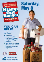 Give to the 18th NALC Food Drive, May 8