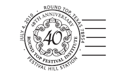 Round Top Festival postmark