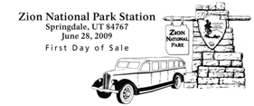 Zion National Park Postmark