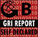 Logo for self-declared GRI B-level rating