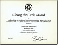 Closing the Circle award given to USPS