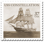 USS Constellation Stamp