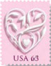 pink wedding stamp