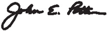 Signature for Mr. John E. Potter.