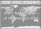 Did You Know? USPS handles 46% of the world's mail.