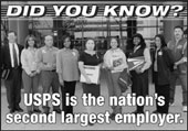 Did You Know? USPS is the nation's second largest employer.