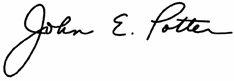 Signature for Mr. John E. Potter.
