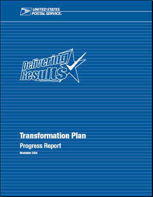 Cover Image: Delivering Results.  Transformation Plan Progress Report, November 2004.