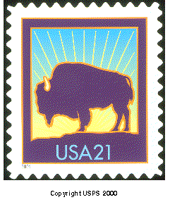 Bison Definitive Stamp-Copyright USPS 2000
