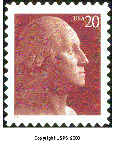 George Washington Definitive Stamp-Copyright USPS 2000