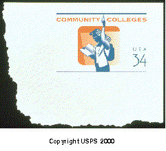 Community Colleges Stamped Evelopes-Copyright USPS 2000