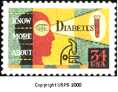 Pictured:Diabetes Awareness Stamp-Copyright 2000